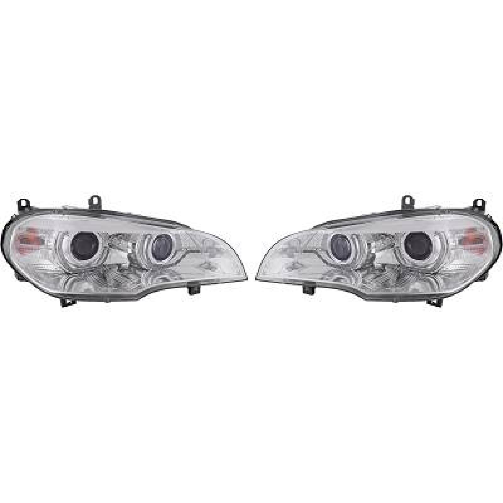 Jogo de faróis principais para BMW X5 (E70) 07-10