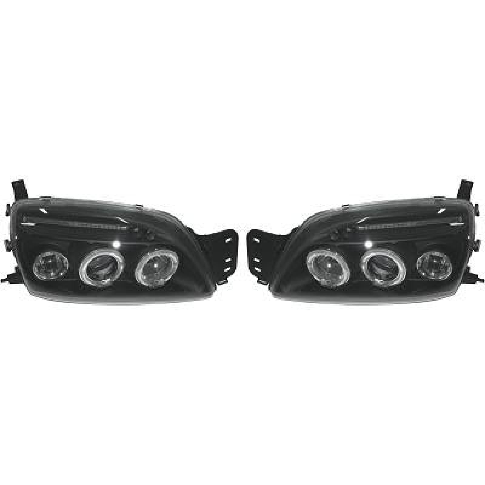 Jogo de faróis principais para Ford Fiesta 95-02