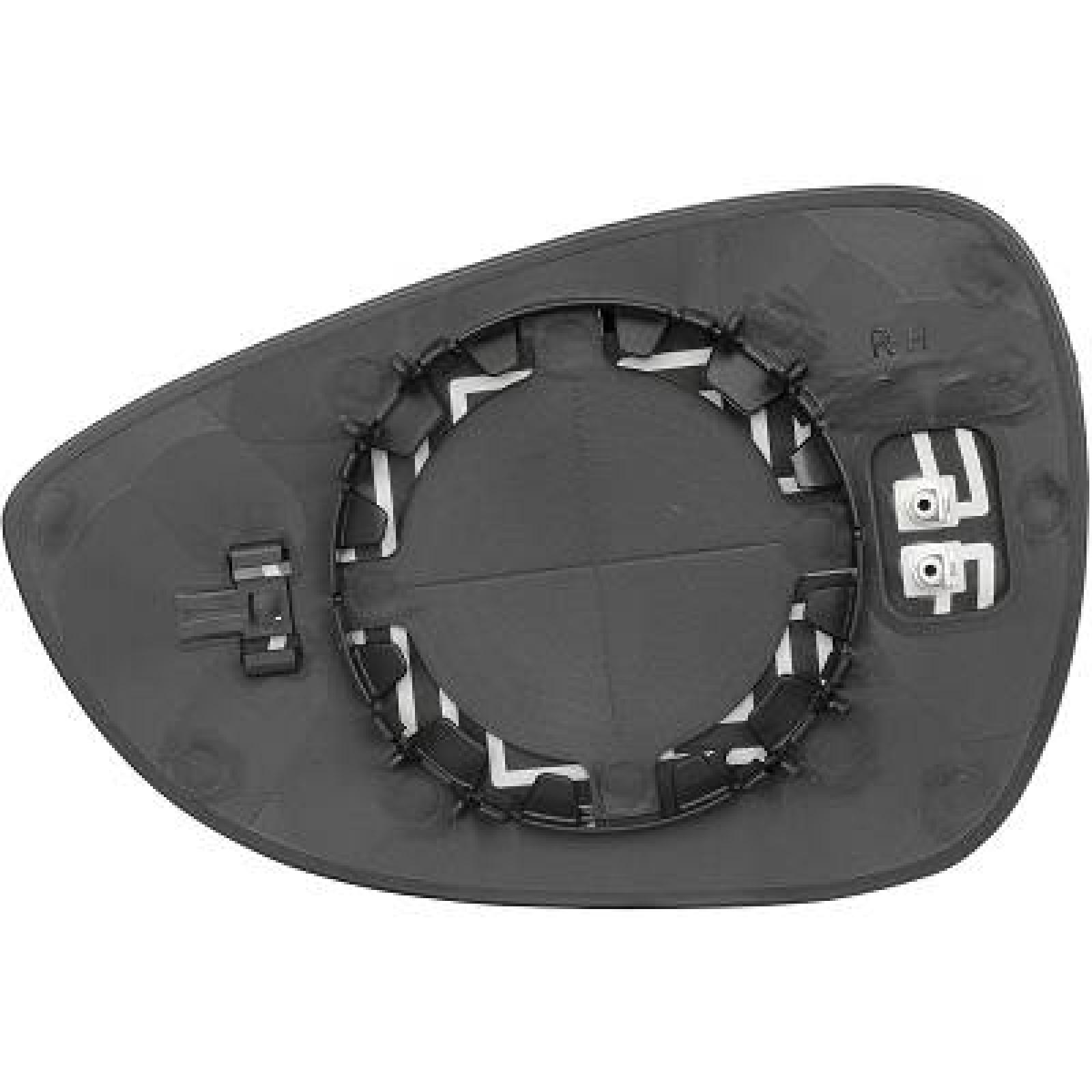 Vidro de espelho, espelho retrovisor exterior Direito para Ford Fiesta 12-17