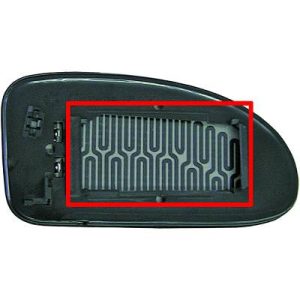 Vidro de espelho, espelho retrovisor exterior Esquerdo para Ford Focus 98-01