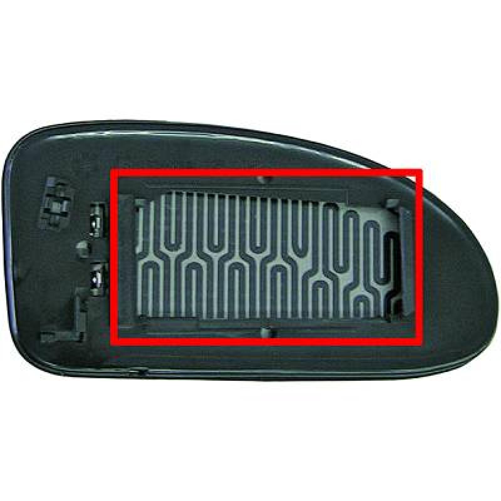 Vidro de espelho, espelho retrovisor exterior Esquerdo para Ford Focus 98-01