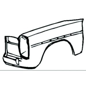 Guarda-lamas Dianteiro Direito para Mercedes W114/115 -8er 68-73