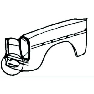 Guarda-lamas Dianteiro Direito para Mercedes W114/115 -8er 68-73