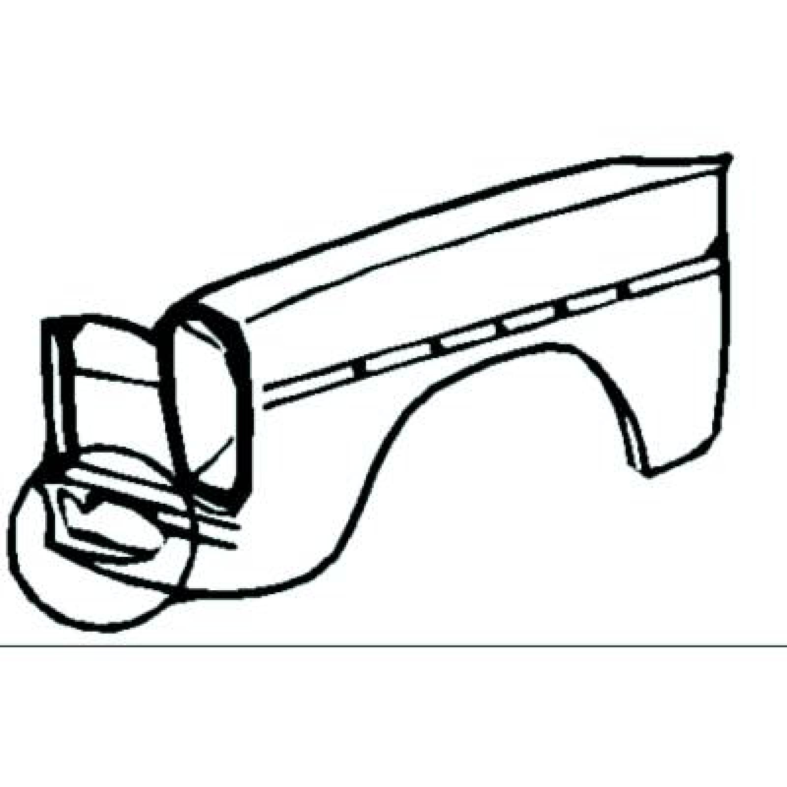 Guarda-lamas Dianteiro Esquerdo para Mercedes W114/115 -8er 68-73