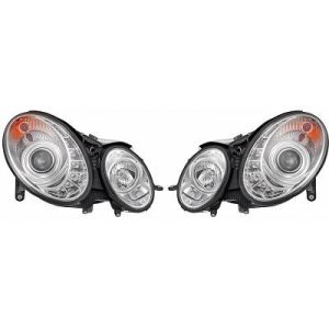 Jogo de faróis principais para Mercedes Classe E E220-500 W211 02-06