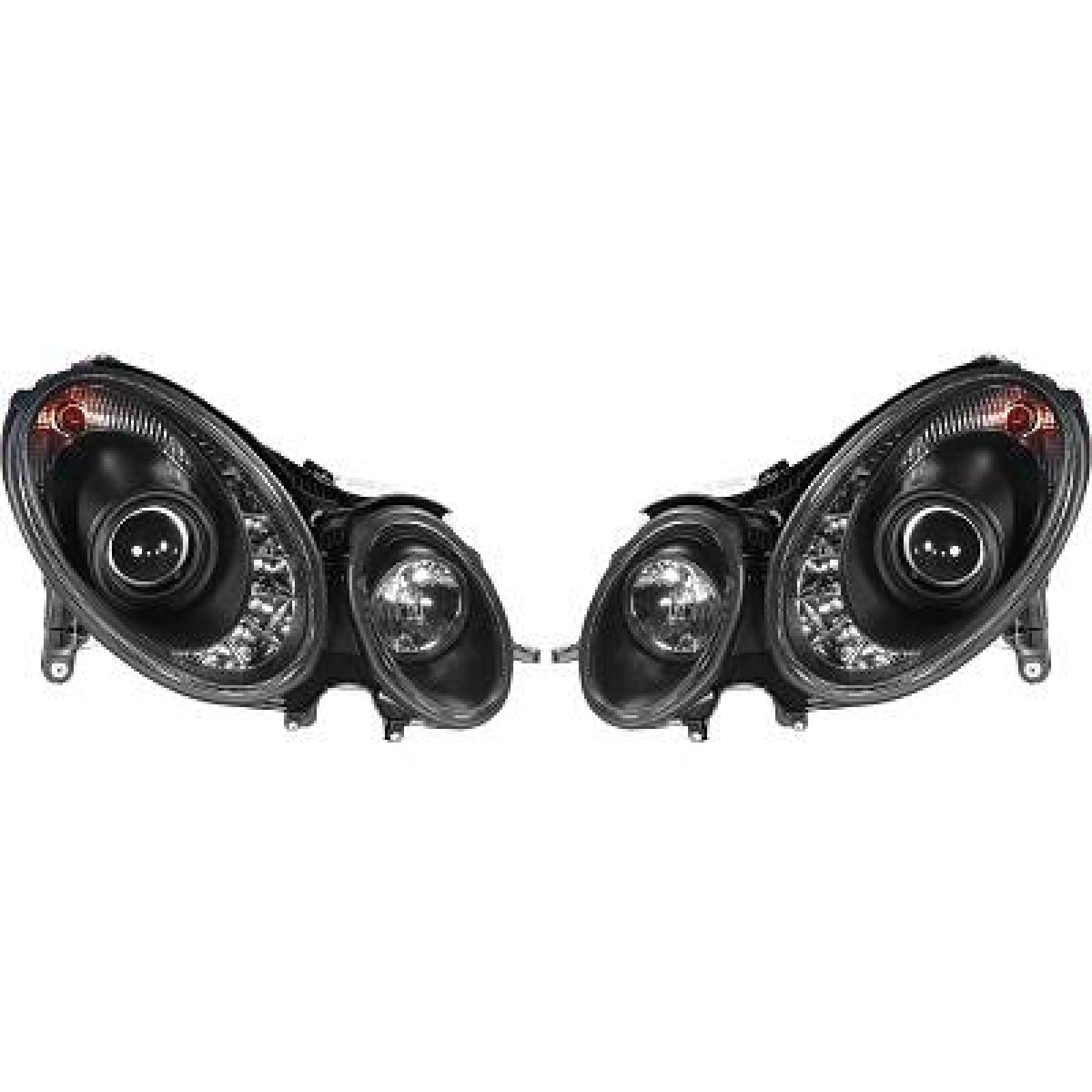Jogo de faróis principais para Mercedes Classe E E220-500 W211 02-06