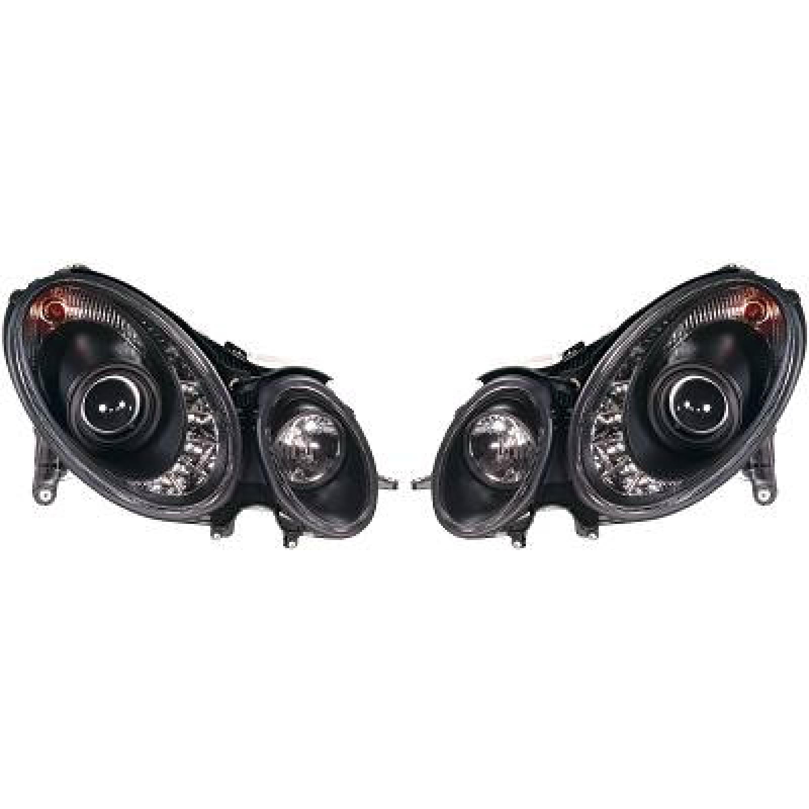 Jogo de faróis principais para Mercedes Classe E E220-500 W211 02-06