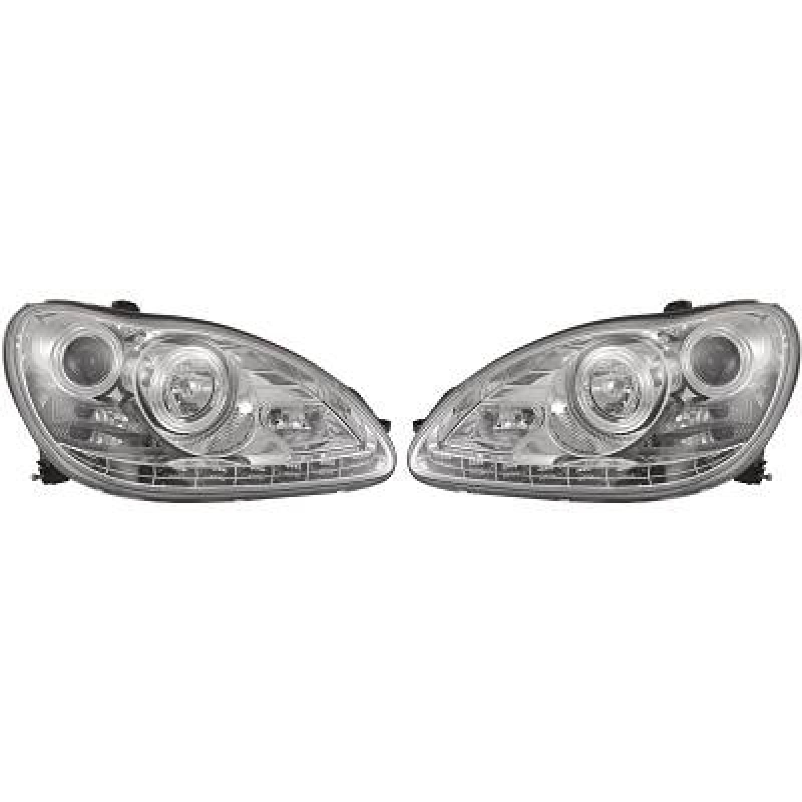 Jogo de faróis principais para Mercedes Classe S W220 98-05
