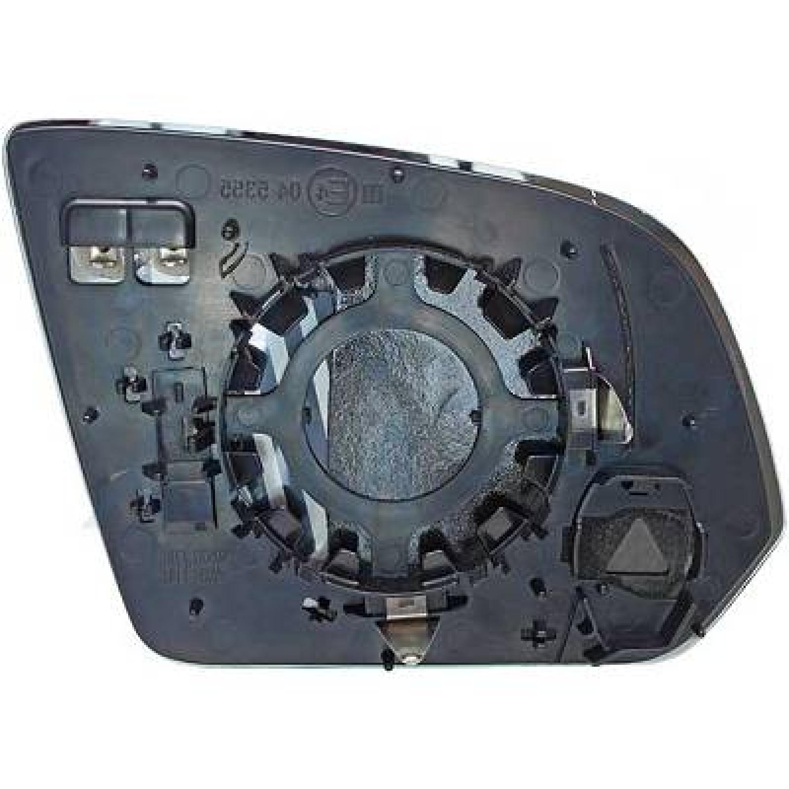 Vidro de espelho, espelho retrovisor exterior Esquerdo para Mercedes Classe V/Viano/Vito 14->>