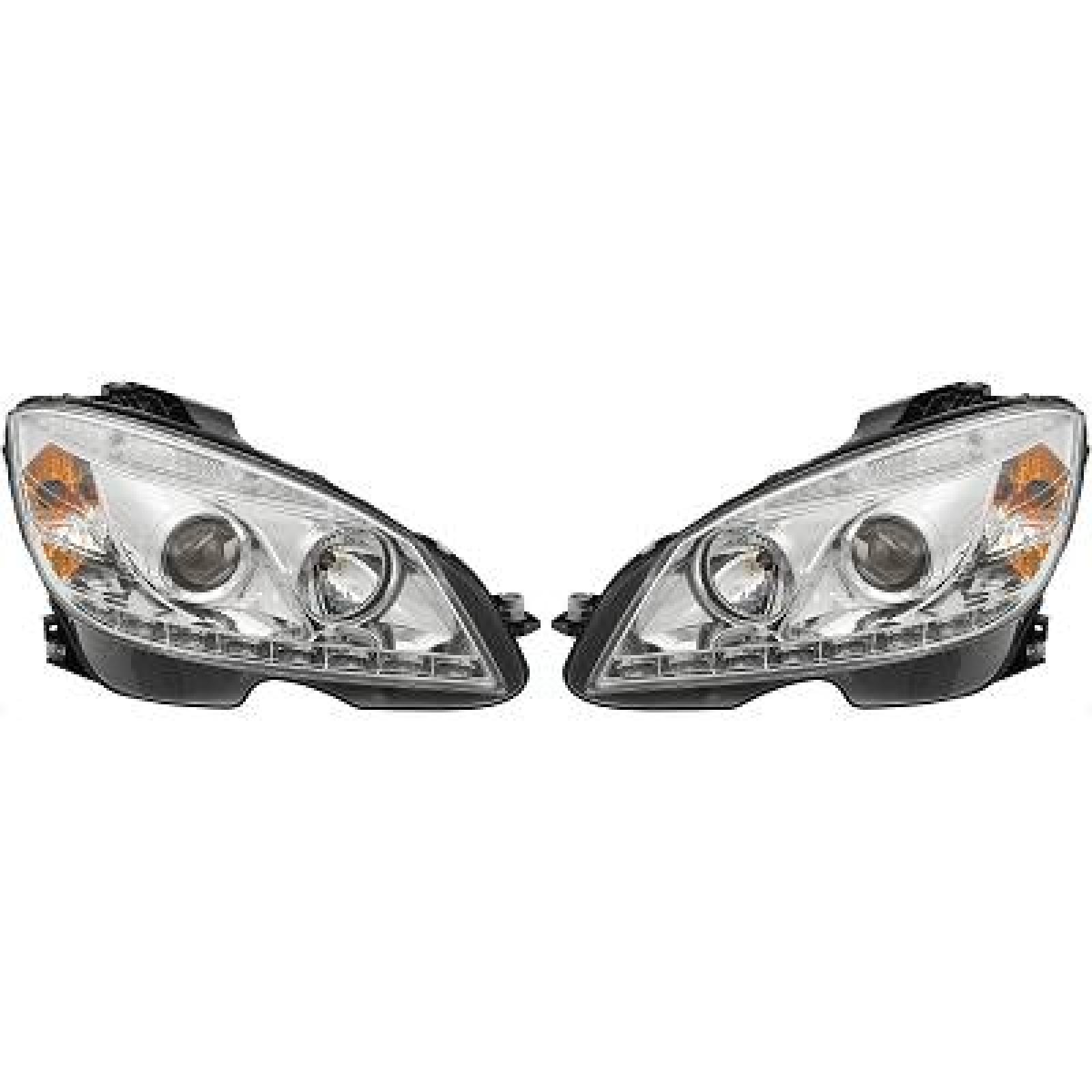 Jogo de faróis principais para Mercedes Classe C W204 07-11