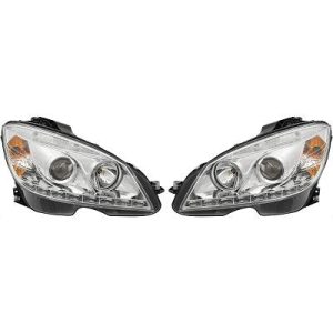 Jogo de faróis principais para Mercedes Classe C W204 07-11