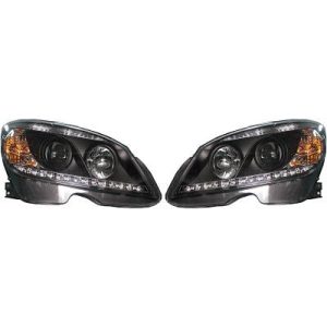 Jogo de faróis principais para Mercedes Classe C W204 07-11