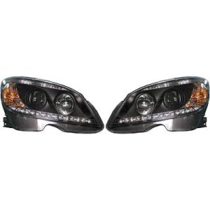 Jogo de faróis principais para Mercedes Classe C W204 07-11