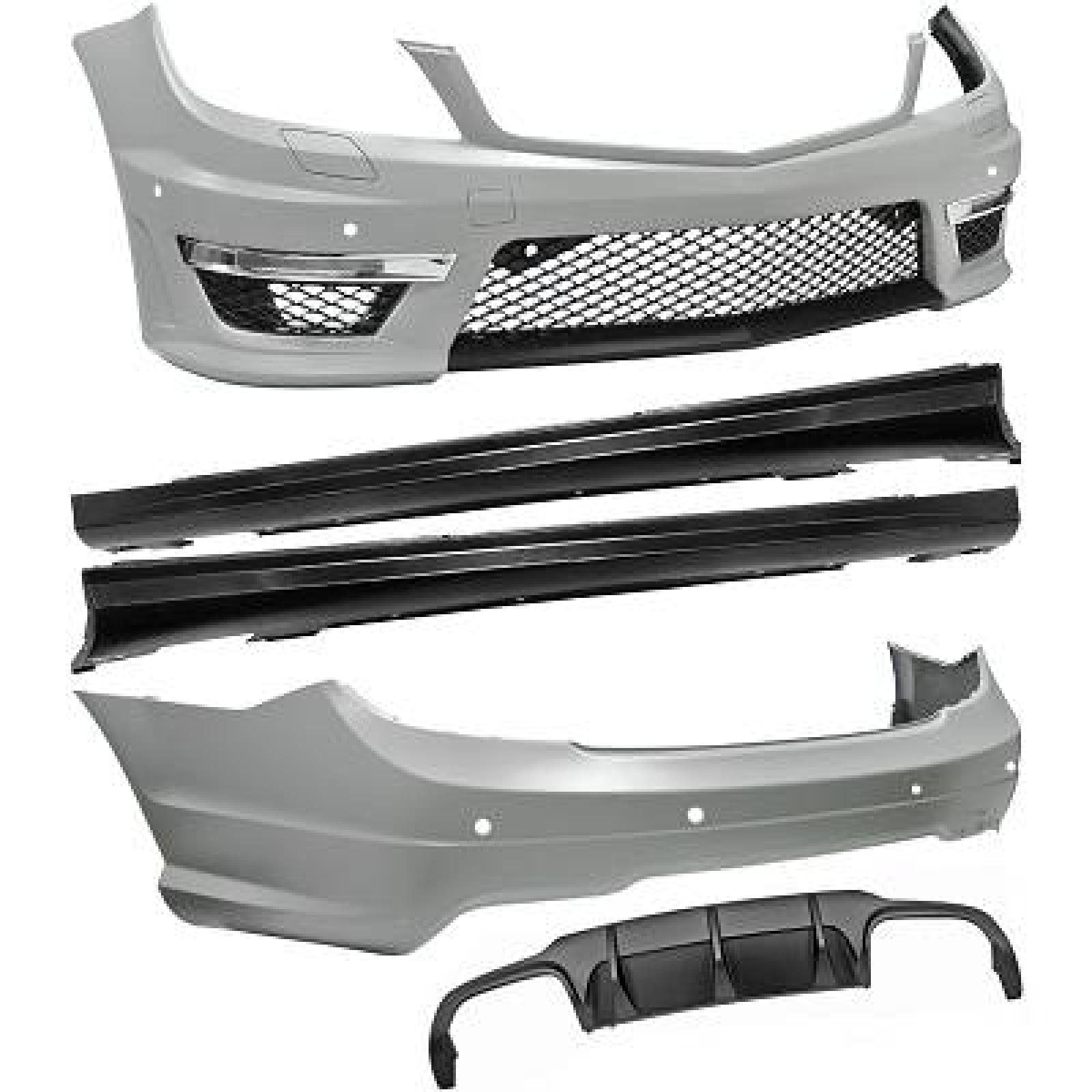 Pára-choques Traseiro para Mercedes Classe C W204 11-15