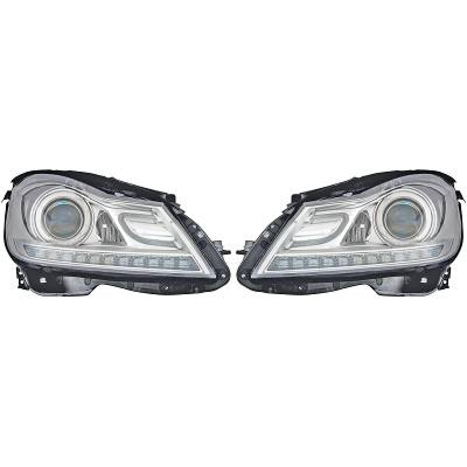 Jogo de faróis principais para Mercedes Classe C W204 11-15