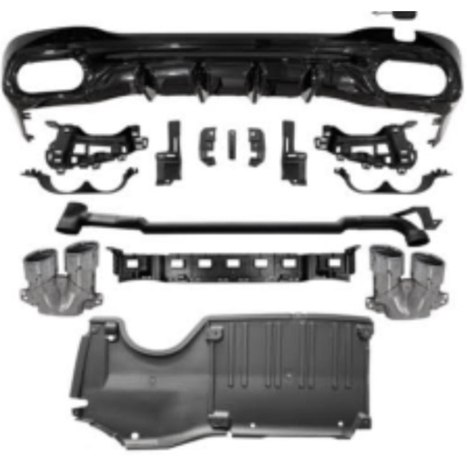 Guarnição, pára-choques Traseiro para Mercedes Classe C W206 Berlina/Coupé/Tour. 21->>