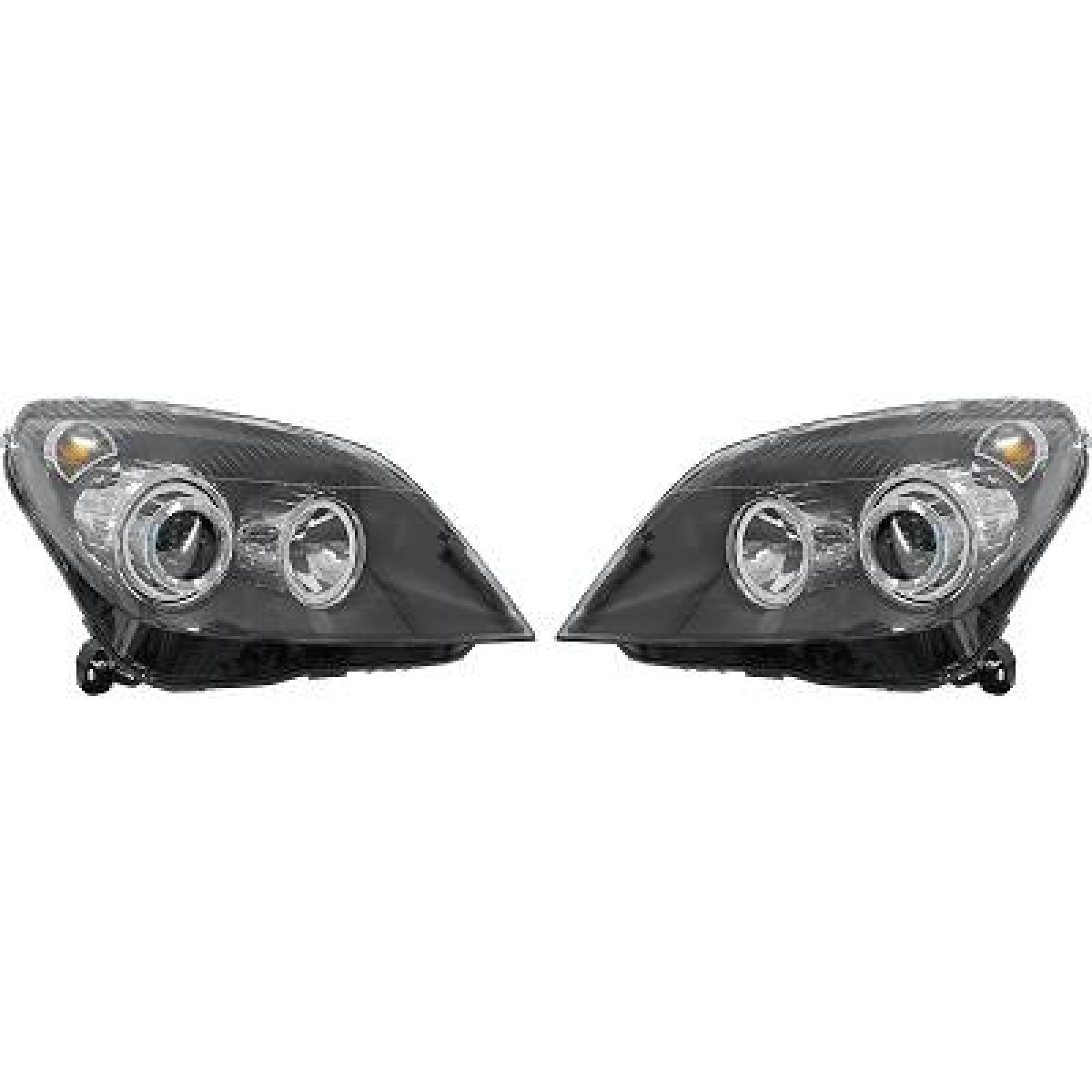 Jogo de faróis principais para Opel Astra H 04-09
