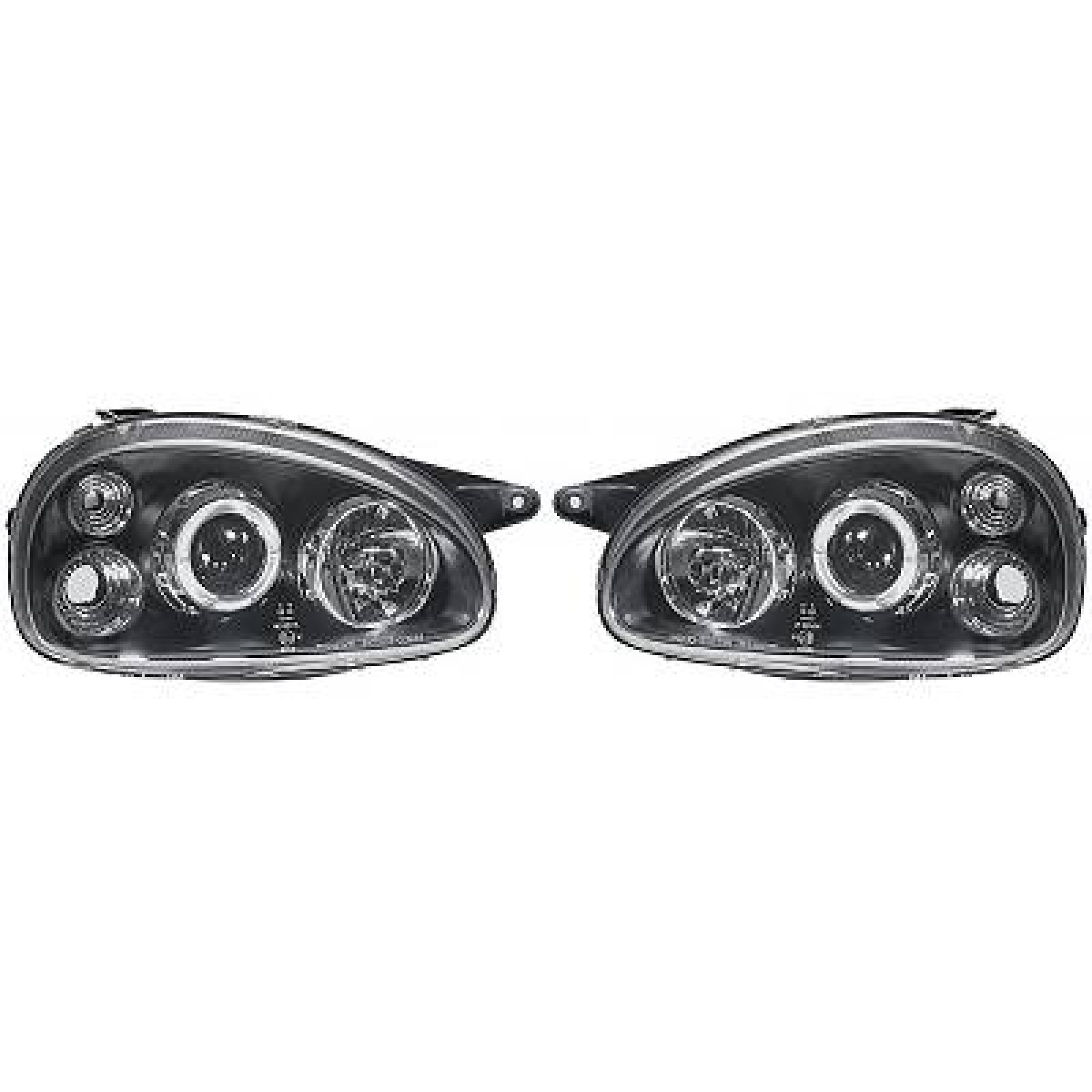 Jogo de faróis principais para Opel Corsa B 93-00
