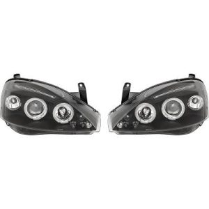 Jogo de faróis principais para Opel Corsa C 00-06
