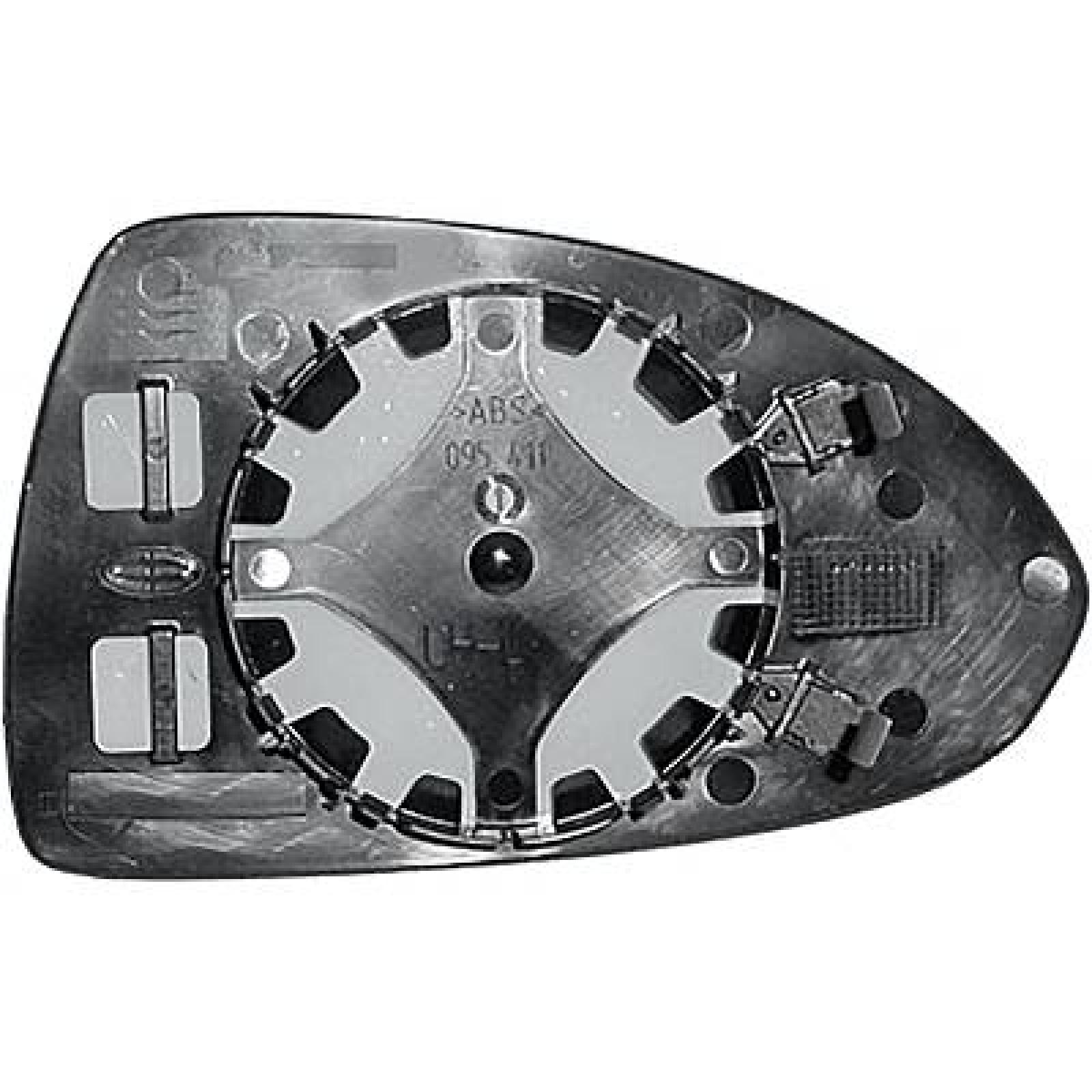 Vidro de espelho, espelho retrovisor exterior Direito para Opel Corsa E 3/5 portas 15-19