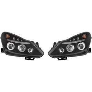 Jogo de faróis principais para Opel Corsa D 3/5 portas 06-10