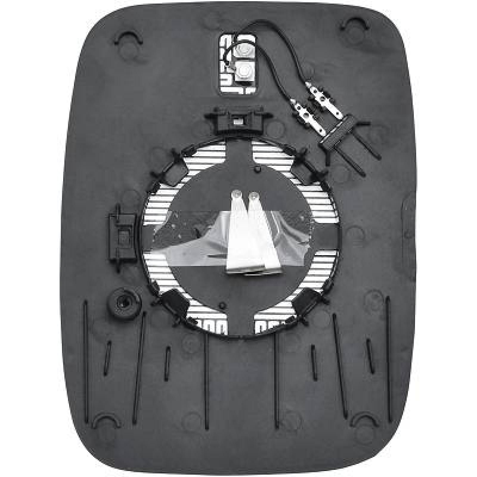 Vidro de espelho, espelho retrovisor exterior Direito para Opel Vivaro 14-19
