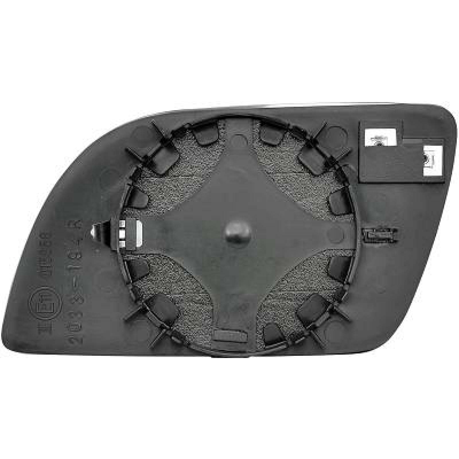 Vidro de espelho, espelho retrovisor exterior Direito para Volkswagen Polo 01-05