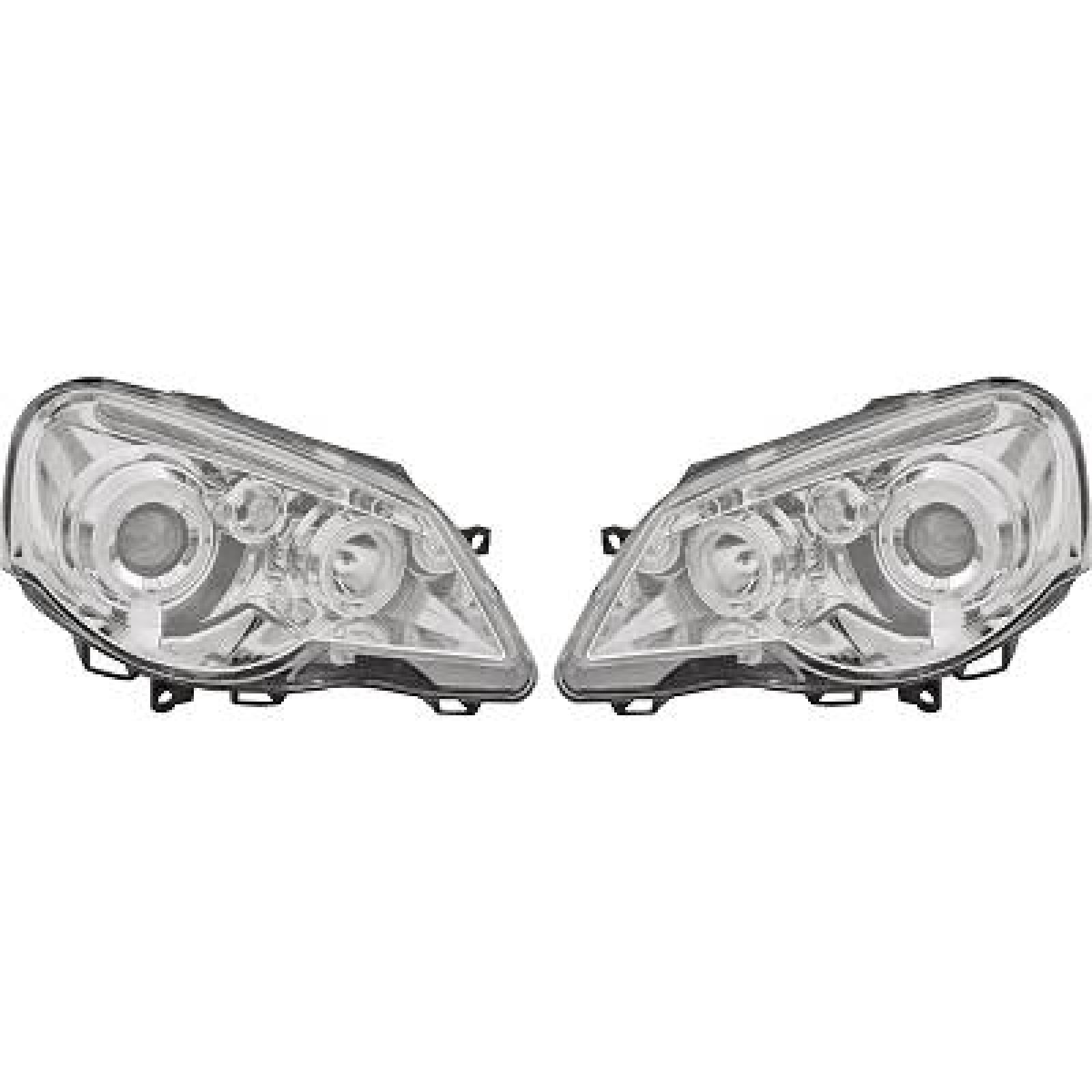 Jogo de faróis principais para Volkswagen Polo 05-09