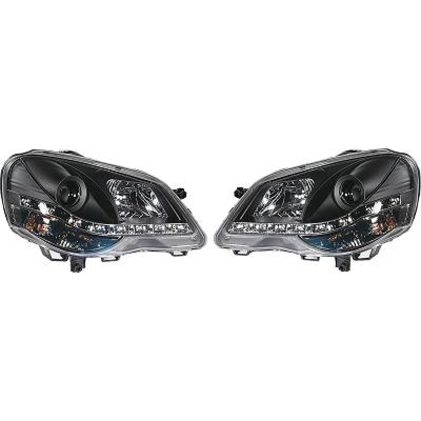 Jogo de faróis principais para Volkswagen Polo 05-09