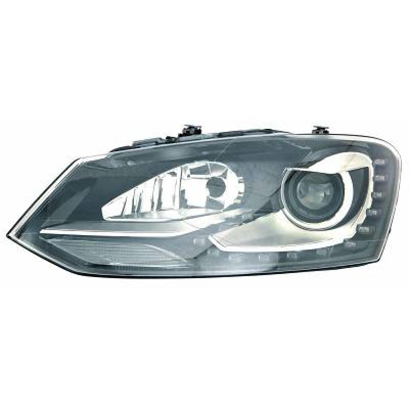 Farol principal Esquerdo para Volkswagen Polo 3/5 portas 09-14