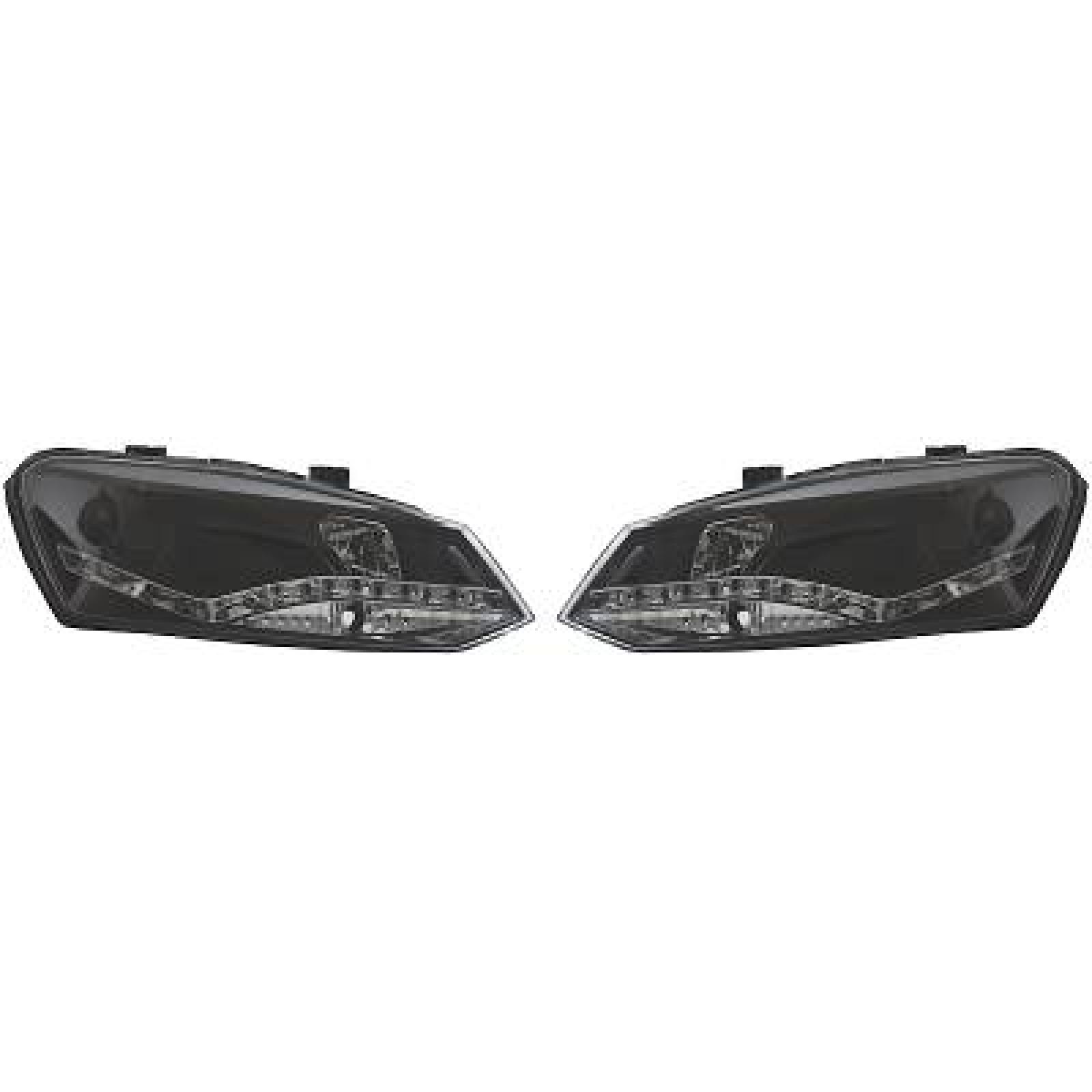 Jogo de faróis principais para Volkswagen Polo 3/5 portas 09-14