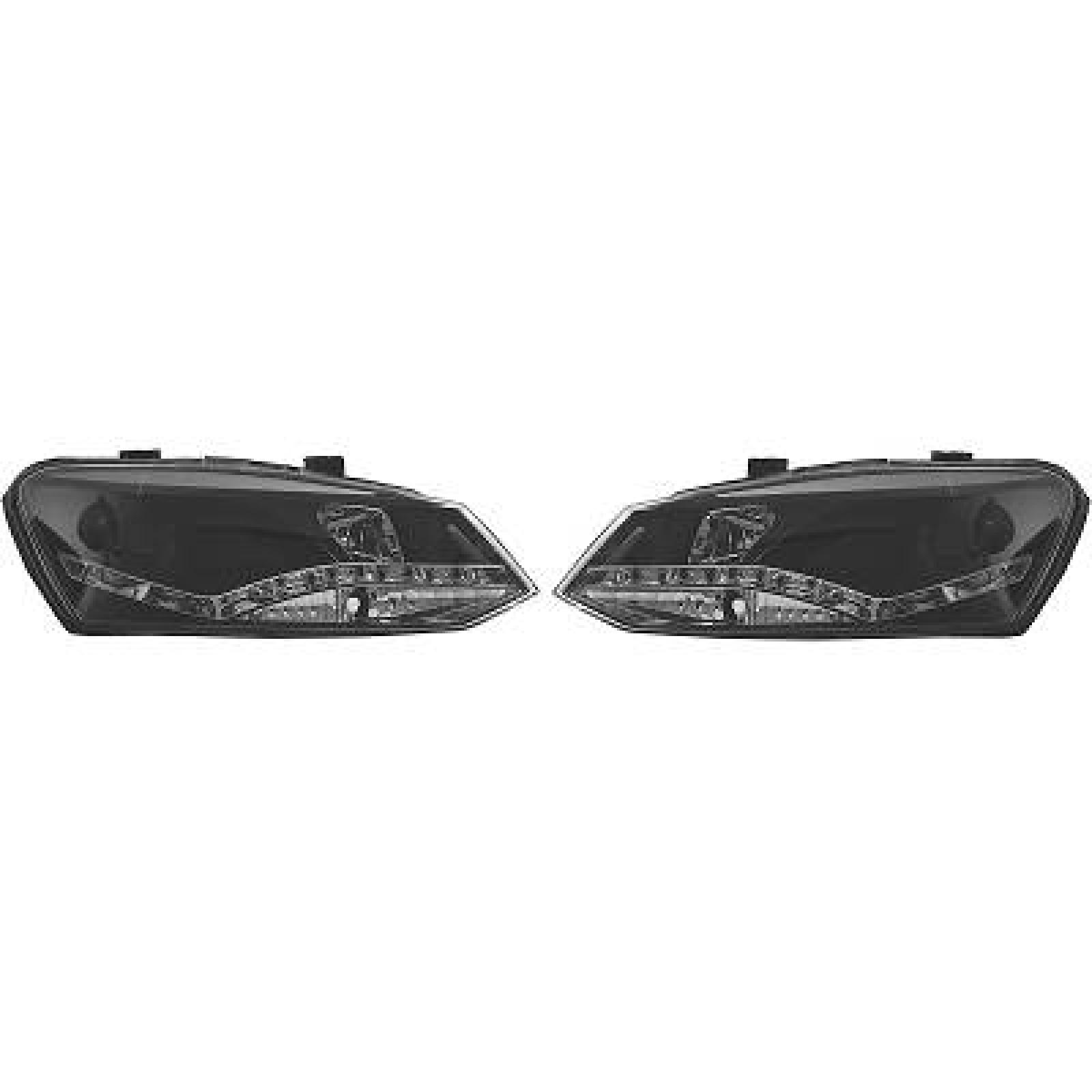 Jogo de faróis principais para Volkswagen Polo 3/5 portas 09-14