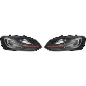Jogo de faróis principais para Volkswagen Polo 3/5 portas 09-14