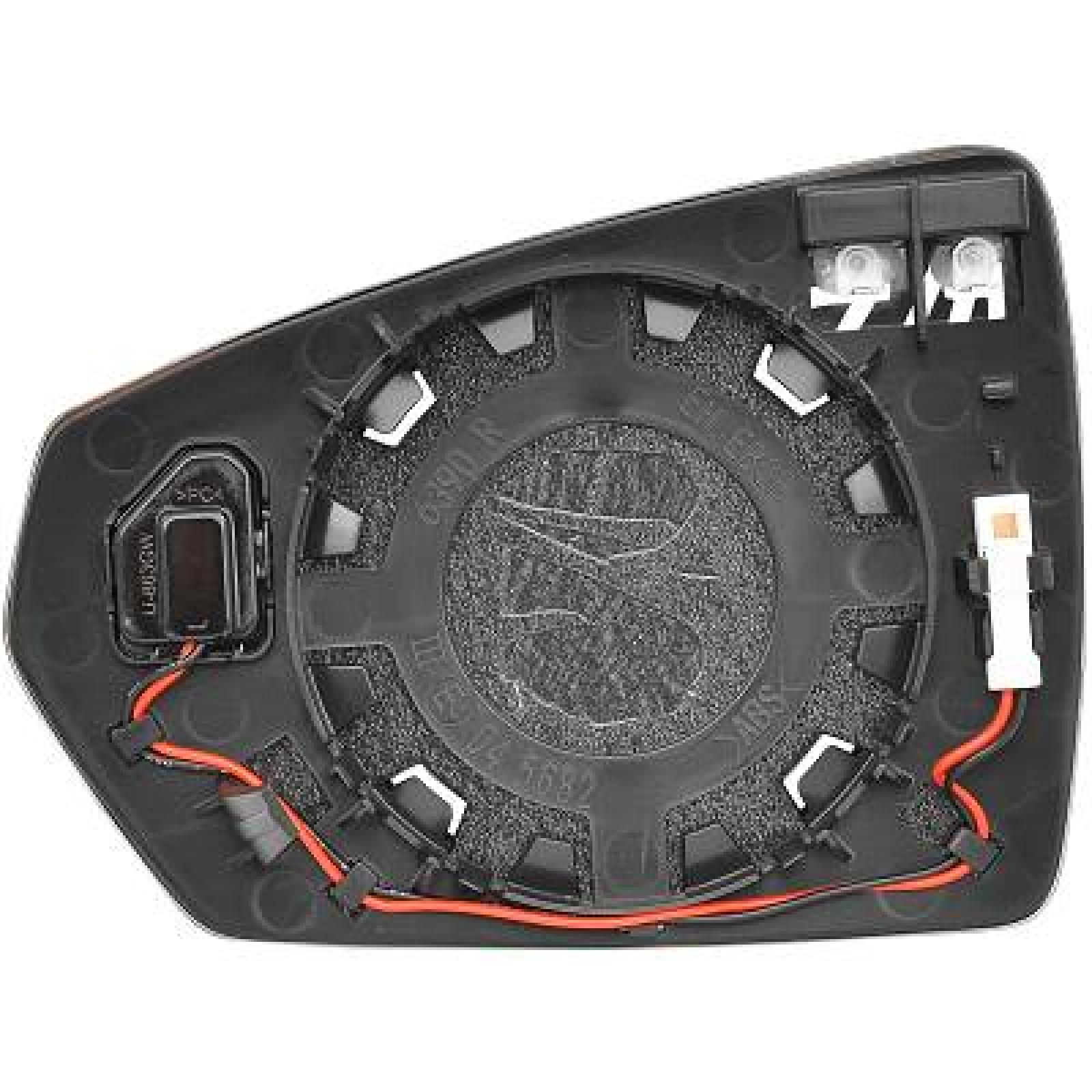 Vidro de espelho, espelho retrovisor exterior Direito para Volkswagen Polo 3/5 portas 17-21
