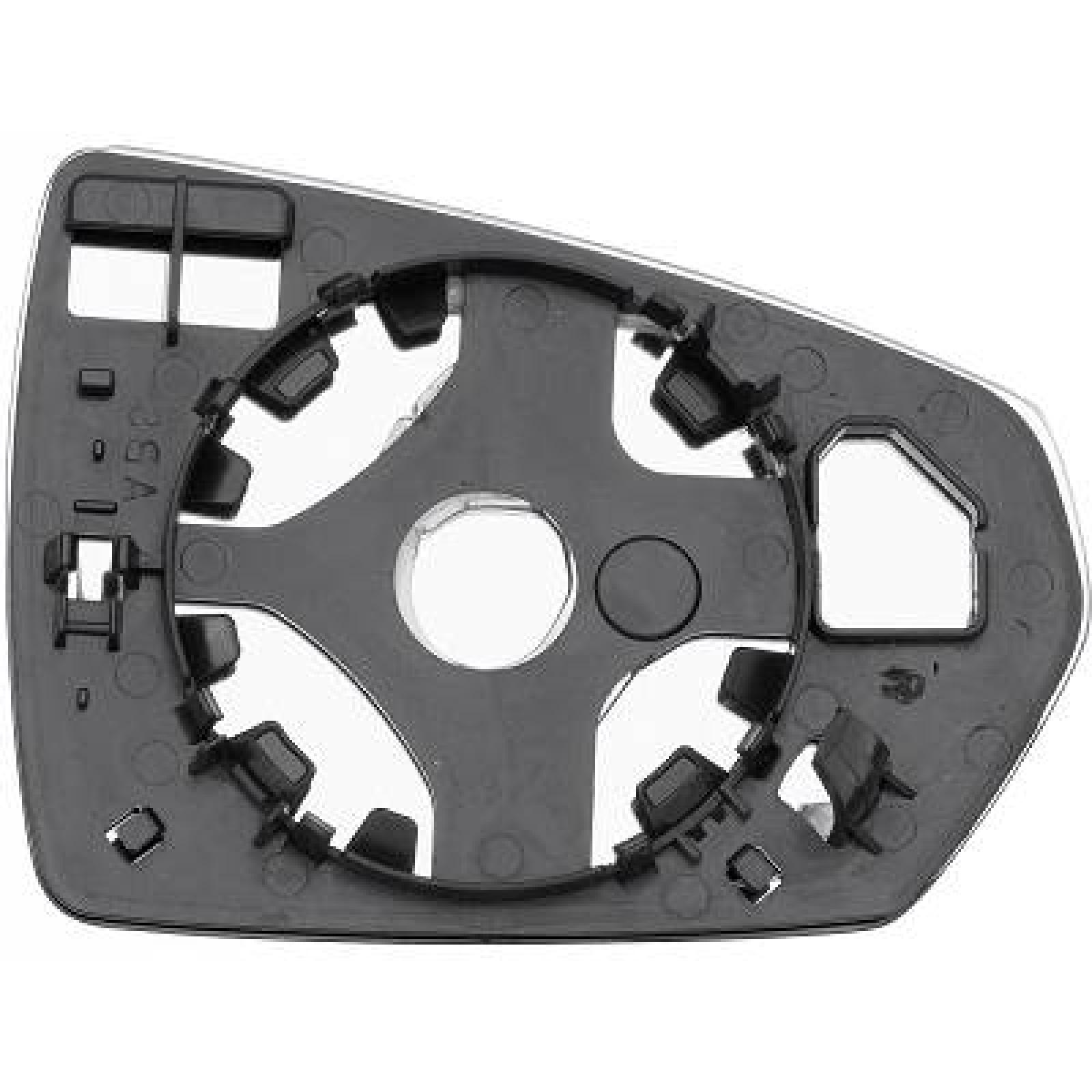Vidro de espelho, espelho retrovisor exterior Esquerdo para Volkswagen Polo 3/5 portas 21->>
