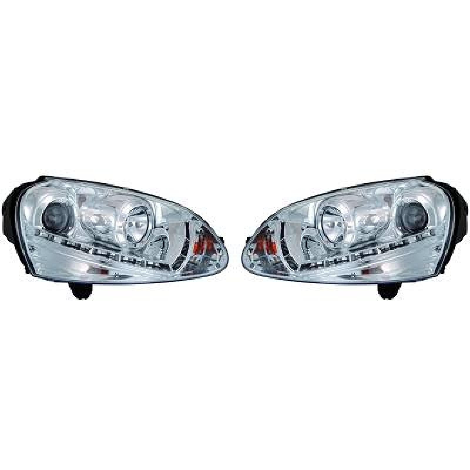 Jogo de faróis principais para Volkswagen Golf V/VI Carrinha 07-09