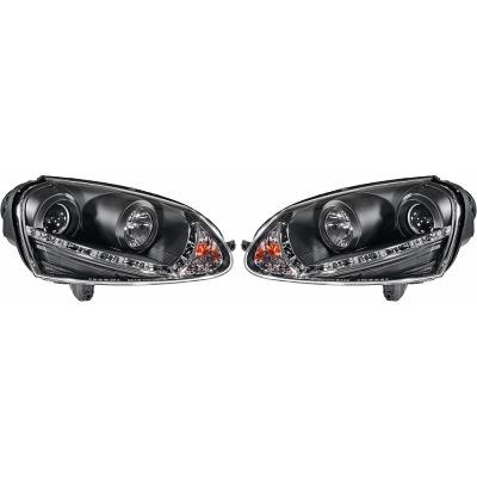 Jogo de faróis principais para Volkswagen Golf V/VI Carrinha 07-09