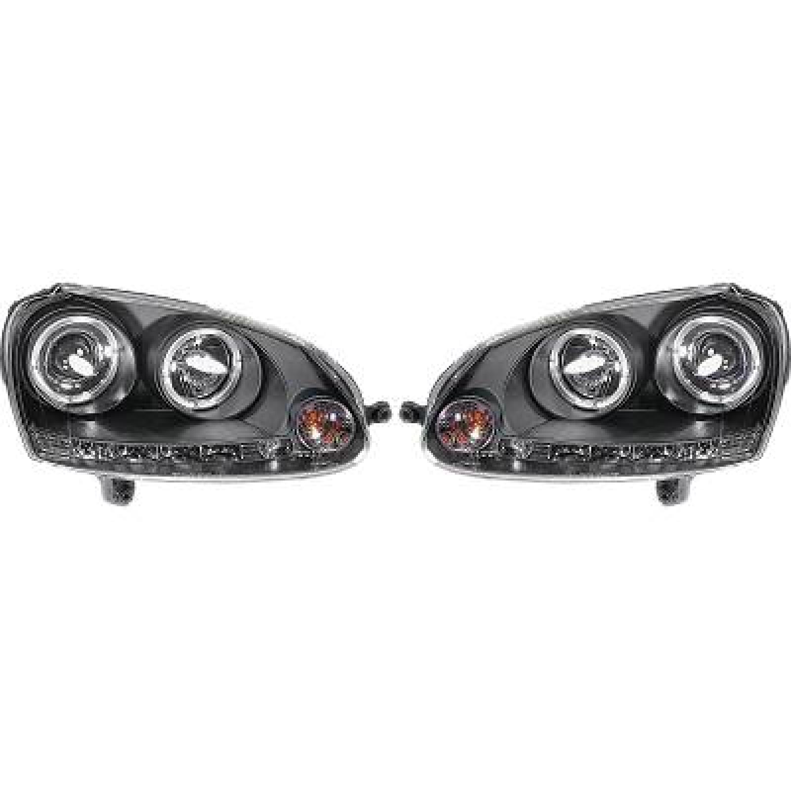 Jogo de faróis principais para Volkswagen Golf V 03-08
