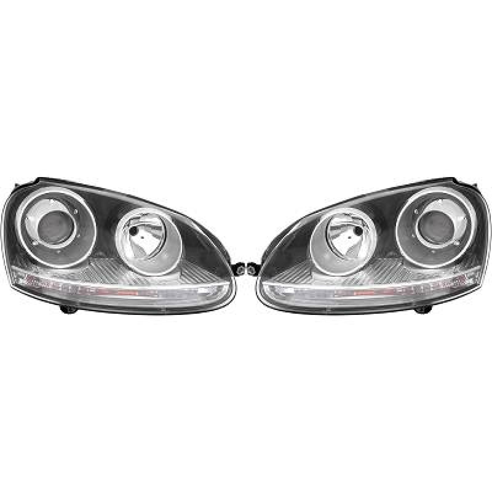 Jogo de faróis principais para Volkswagen Golf V/VI Carrinha 07-09