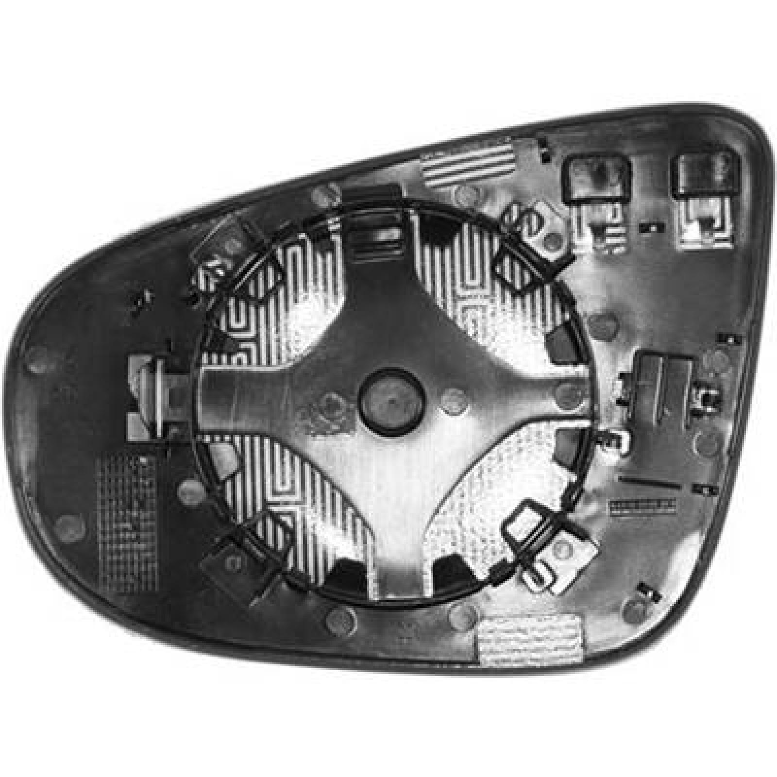 Vidro de espelho, espelho retrovisor exterior Esquerdo para Volkswagen Golf VI GTI/GTD 08-12