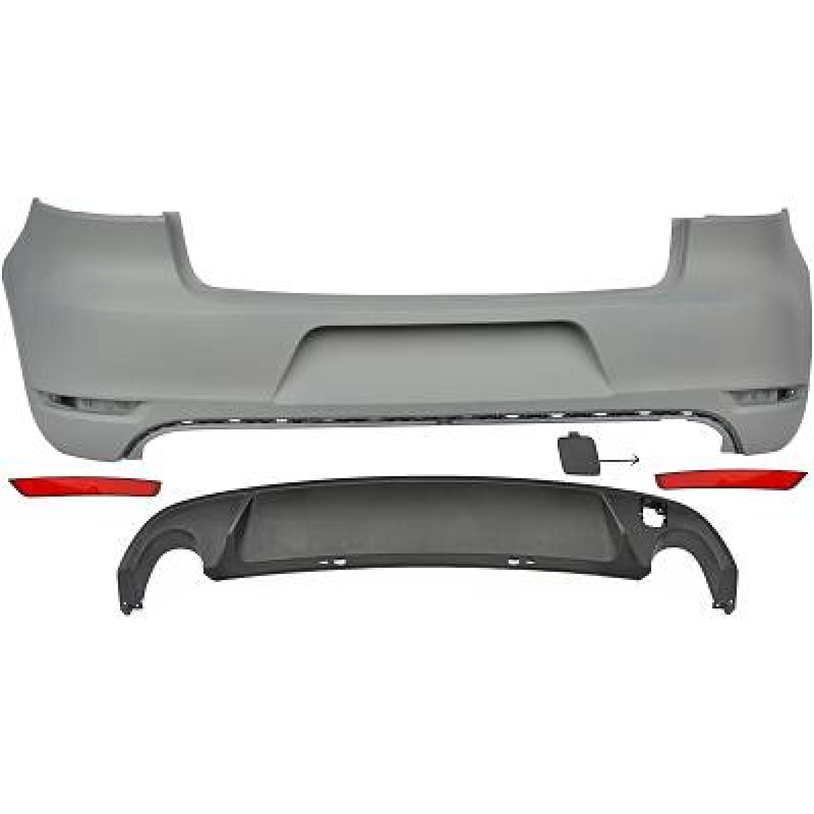 Pára-choques Traseiro para Volkswagen Golf VI Berlina 08-12