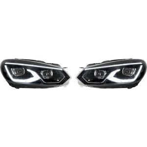 Jogo de faróis principais para Volkswagen Golf VI Berlina 08-12