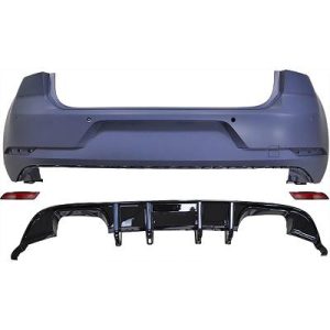 Pára-choques Traseiro para Volkswagen Golf VII Berlina 12-17