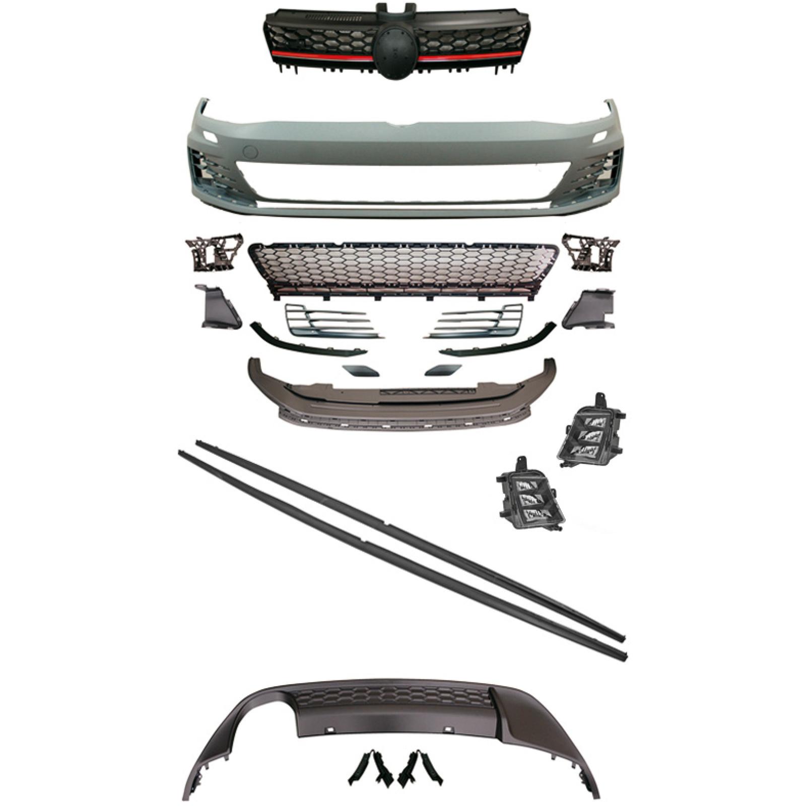 Pára-choques Traseiro para Volkswagen Golf VII Berlina 12-17