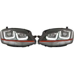 Jogo de faróis principais para Volkswagen Golf VII Berlina 12-17