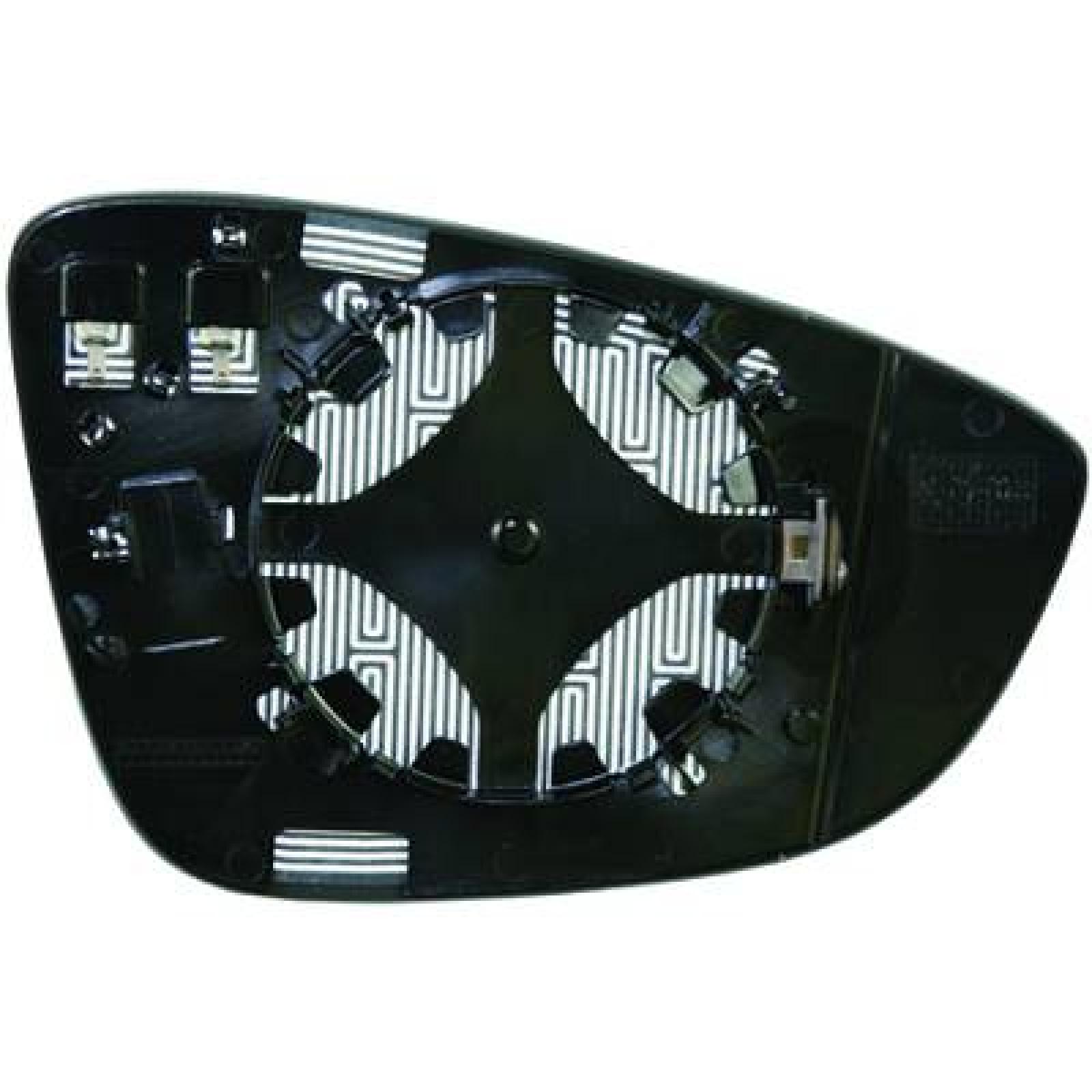 Vidro de espelho, espelho retrovisor exterior Esquerdo para Volkswagen Scirocco 08->>