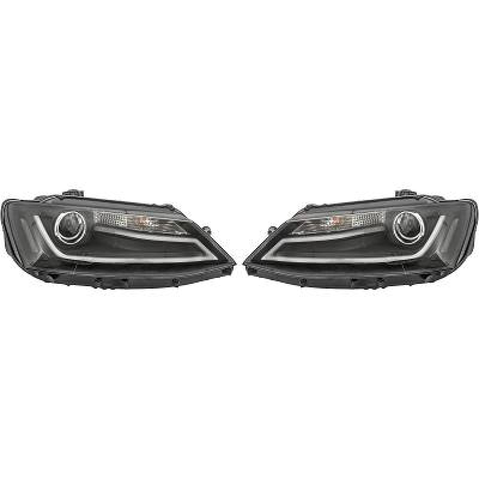 Jogo de faróis principais para Volkswagen Jetta VI 11-18