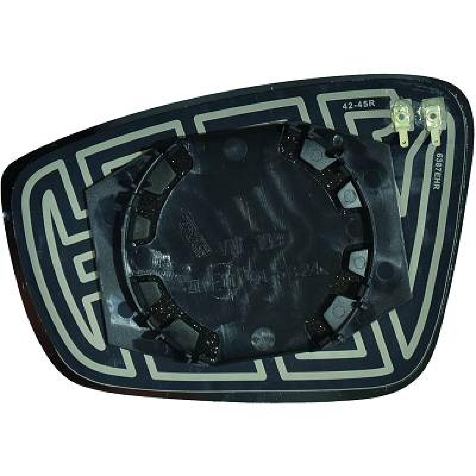 Vidro de espelho, espelho retrovisor exterior Direito para Volkswagen Up! 11-16