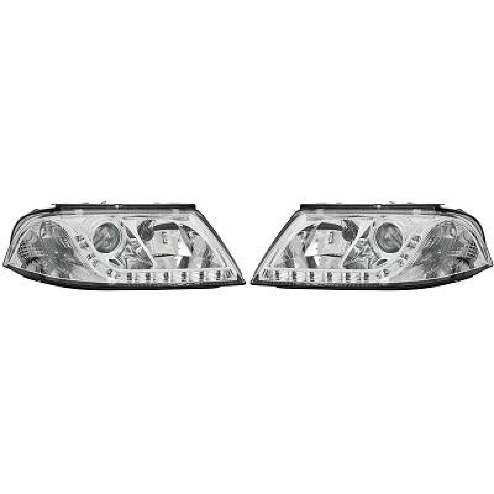 Jogo de faróis principais para Volkswagen Passat Berlina/Carrinha (Typ3BG) 00-05