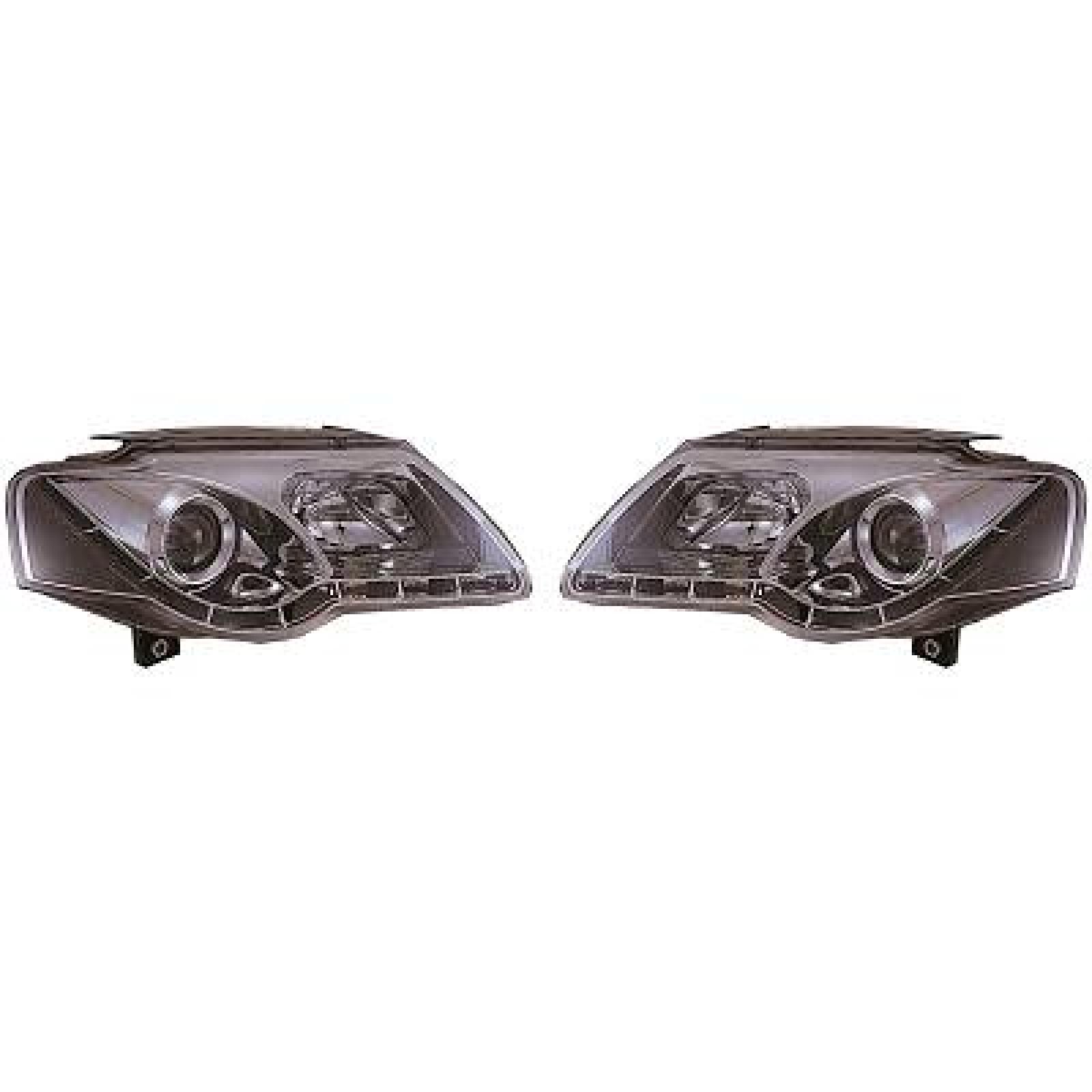 Jogo de faróis principais para Volkswagen Passat Berlina/Komb. 05-10